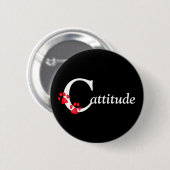 Kat Paws Cattitude Button (Voorkant /achterkant)