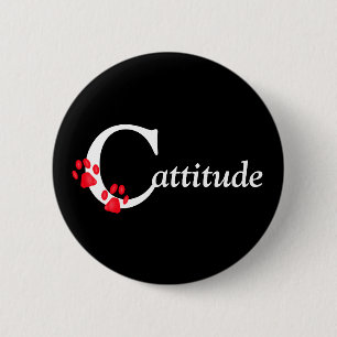 Kat Paws Cattitude Button