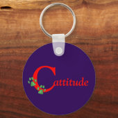 Kat Paws Cattitude Sleutelhanger (Voorkant)