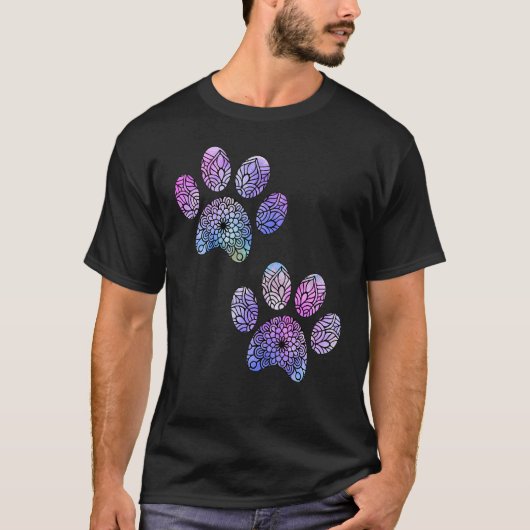 Kat Paws Mandala Design 3 - Fan Fun T-shirt (Voorkant)