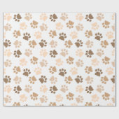 Kat Paws neutrale kleuren Cadeaupapier (Vlak)