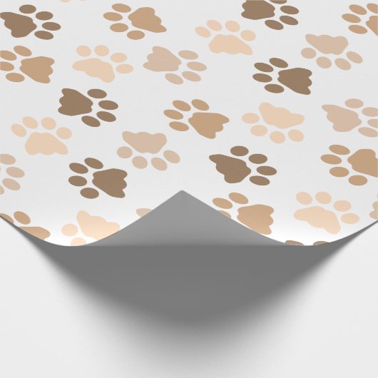 Kat Paws neutrale kleuren Cadeaupapier (Hoek)