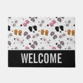 Kat Paws Patroon Deurmat (Voorkant)