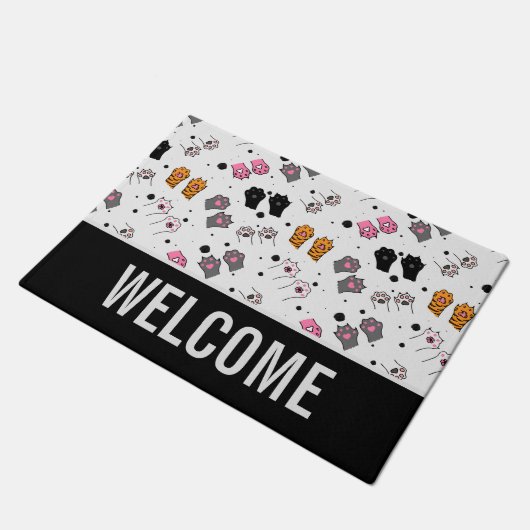 Kat Paws Patroon Deurmat (Schuin)