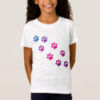 Kat Paws Pattern roze Blue Paars Cute
