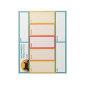 Kat Peek-A-Boo Retro Sunset Weekly Planner Notitieblok (Linkerzijde)