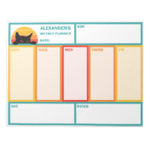 Kat Peek-A-Boo Retro Sunset Weekly Planner