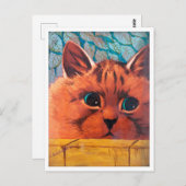 Kat peering Over Wall, Louis Wain Briefkaart (Voorkant / Achterkant)