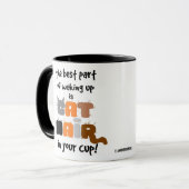 Kat per haar in je beker Humoureuze kattendeksel M Mok (Voorkant links)