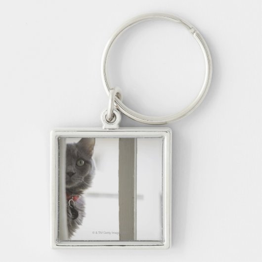 Kat per venster sleutelhanger (Voorkant)