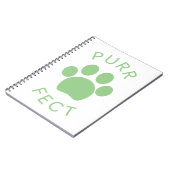 Kat Perfect Groen Spint de Druk van de Weg Notitieboek (Linkerzijde)