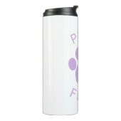 Kat Perfect lichte Paarse Gesponnen Pauw-afdrukken Thermosbeker (Gedraaid links)