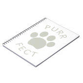Kat Perfect Light Grey Spint Paw Print Notitieboek (Linkerzijde)