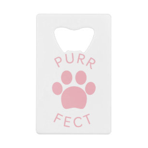 Kat Perfect Roze Spint Paw Print Creditkaart Flessenopener