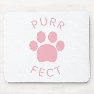Kat Perfect Roze Spint Paw Print Muismat