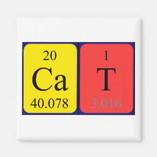 Kat periodieke lijstnaam magneet
