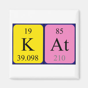 Kat periodieke table name magnet