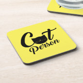 Kat Person Bier Onderzetter (Linkerzijde)