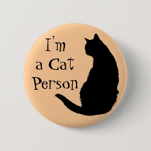 Kat Person Ronde Button 5,7 Cm (Voorkant)