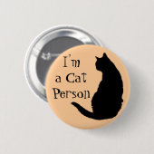 Kat Person Ronde Button 5,7 Cm (Voorkant /achterkant)