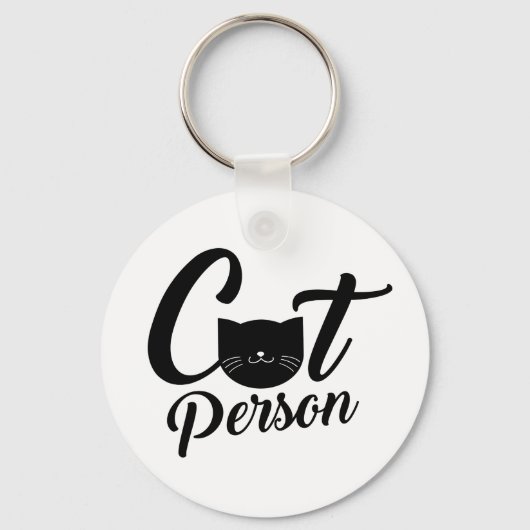 Kat Person Sleutelhanger (Voorkant)