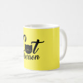 Kat Person Tweekleurige Koffiemok (Voorkant rechts)