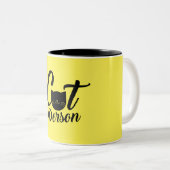 Kat Person Tweekleurige Koffiemok (Voorkant rechts)