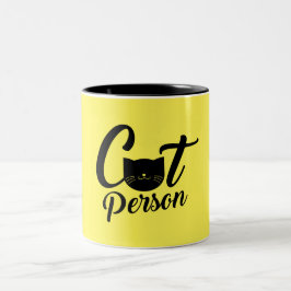 Kat Person Tweekleurige Koffiemok