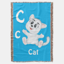 Kat personaliseer ABC: Letter C - Voeg je naam toe Deken