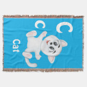 Kat personaliseer ABC: Letter C - Voeg je naam toe Deken (Voorkant)