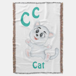 Kat personaliseer ABC: Letter C - Voeg je naam toe Deken