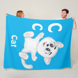 Kat personaliseer ABC: Letter C - Voeg je naam toe Fleece Deken