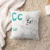 Kat personaliseer ABC: Letter C - Voeg je naam toe Kussen (Deken)