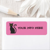 KAT PERSONALISEERDE ADRESETIKETTEN TERUG, ZWARTE K ETIKET (Insitu)