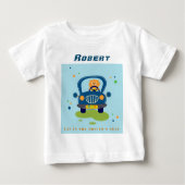 Kat personaliseren in Cute Blue Car (Voorkant)