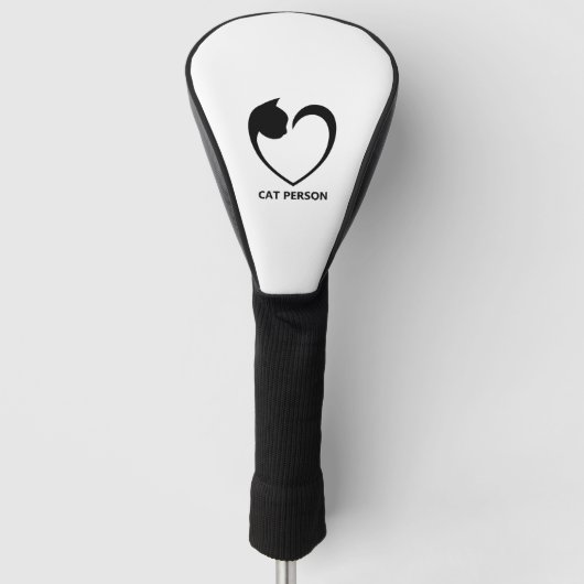 Kat Persoon Mijn Hart Beats Voor Katten Golfheadcover (Voorkant)