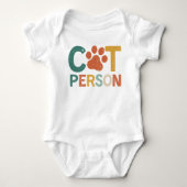 Kat persoon poot ouders romper (Voorkant)