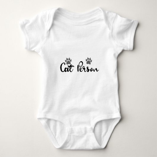Kat Persoon Typografie Kunst Romper (Voorkant)