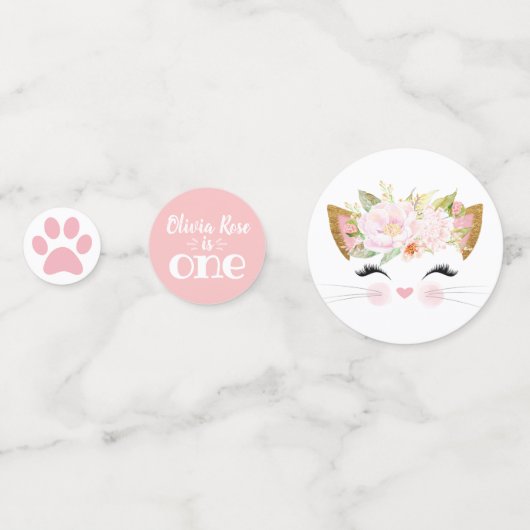  KAT - Persoonlijke kat - Birthday - foto Confetti (Achterkanten)