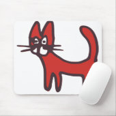 Kat Pet Animal Cartoon Comic Muismat (Met muis)