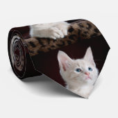 Kat Pet gepersonaliseerde foto Stropdas (Opgerold)