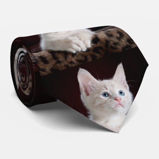 Kat Pet gepersonaliseerde foto Stropdas (Opgerold)