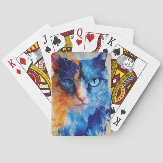 Kat Pet Leuk Schattig Dierenmetgezel Pokerkaarten (Achterkant)