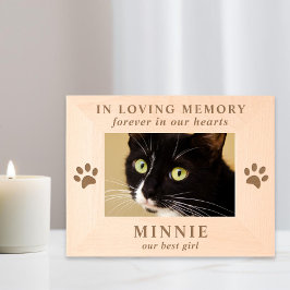 Kat Pet Memorial Foto Gegraveerde Lijstjes