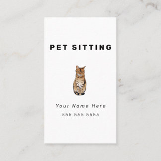 Kat Pet Sitting Visitekaartjes