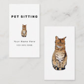 Kat Pet Sitting Visitekaartjes (Voorkant / Achterkant)