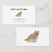 Kat Pet Sitting Visitekaartjes (Voorkant / Achterkant)