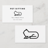 Kat Pet Sitting Visitekaartjes (Voorkant / Achterkant)