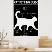 Kat Petting Guide Poster (Keuken)