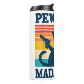 Kat Pew Pew Madafakas Crazy Kat Geweer Thermosbeker (Gedraaid links)